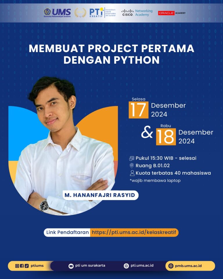 Serunya Kelas Kreatif, Mahasiswa PTI UMS Belajar Python dengan Proyek ...